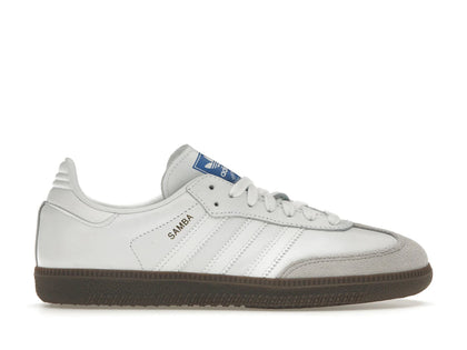 adidas Samba Cloud White Blue Gum - authentic adidas sneakers