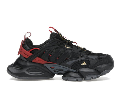 adidas XLG Runner Deluxe Black Gold Metallic Red - authentic adidas sneakers