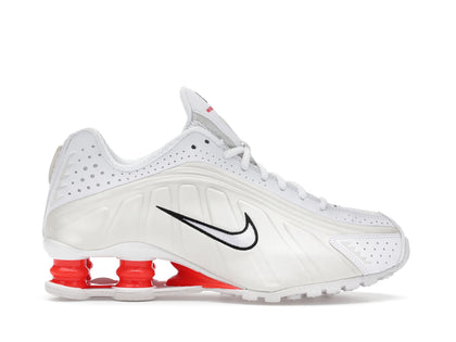 Nike Shox R4 White Phantom Picante Red (Women's) - authentic Nike sneakers