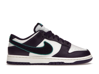 Nike Dunk Low Chenille Swoosh Sail Grand Purple - authentic Nike sneakers