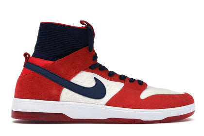 Nike SB Dunk High Elite Red Navy White - authentic Nike sneakers