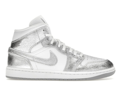 Jordan 1 Mid SE Metallic Silver (Women's) - authentic Jordan sneakers