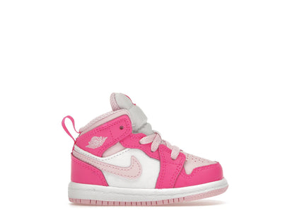 Jordan 1 Mid White Fierce Pink (TD) - authentic Jordan sneakers