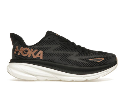 Hoka One One Clifton 9 Black Rose Gold (Women's) - authentic Hoka One One sneakers