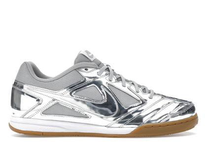 Nike Gato LV8 Metallic Silver White Gum Light Brown - authentic Nike sneakers