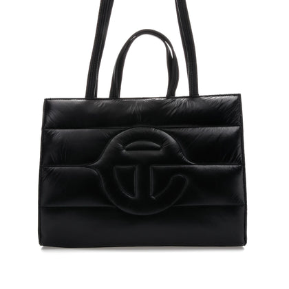 Telfar x Moose Knuckles Puff Shopper Tote Medium Black - authentic Telfar product