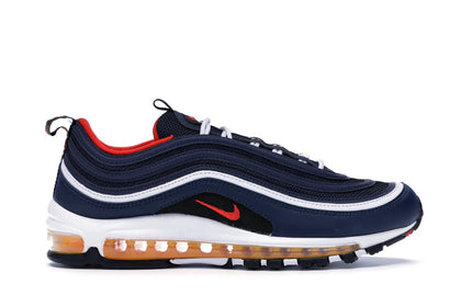 Nike Air Max 97 Midnight Navy Habanero Red - authentic Nike sneakers