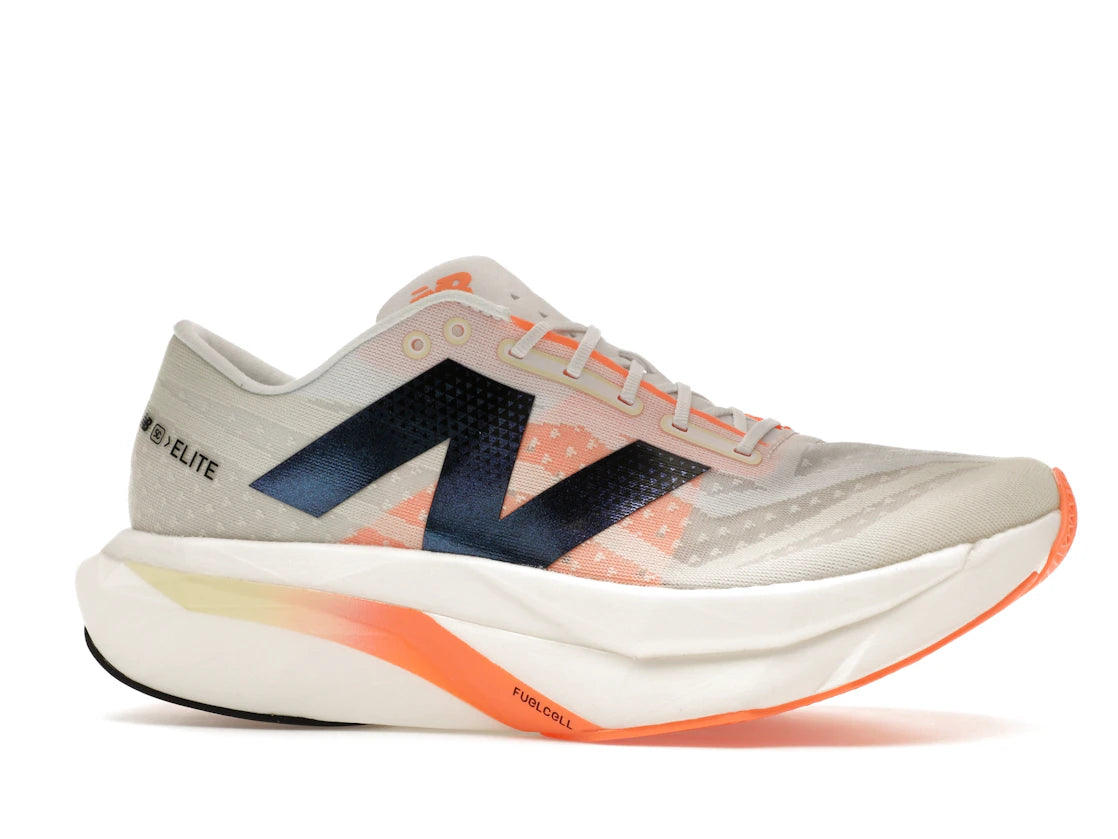 New Balance FuelCell SuperComp Elite v4 White Angora Hot Mango