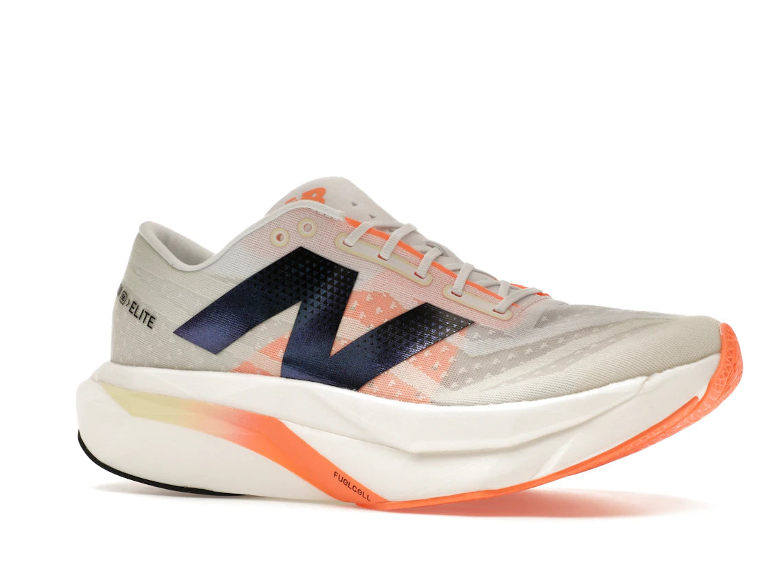 New Balance FuelCell SuperComp Elite v4 White Angora Hot Mango
