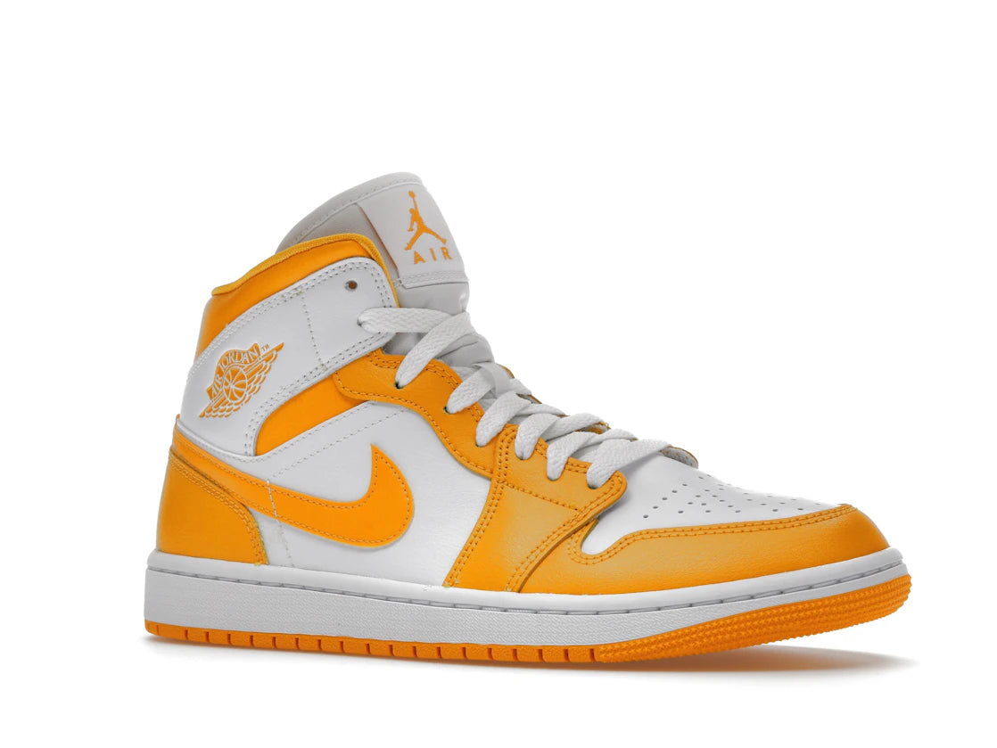 Jordan 1 Mid White University Gold (Women's) - vue secondaire A