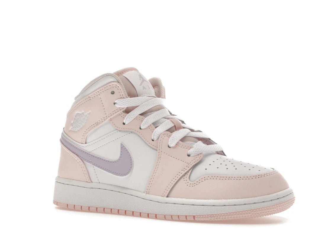 Jordan 1 Mid Pink Wash (GS) - vue secondaire A
