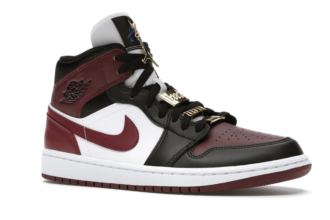 Jordan 1 Mid SE Schwarz Dunkelbeete (Damen) - vue secondaire A