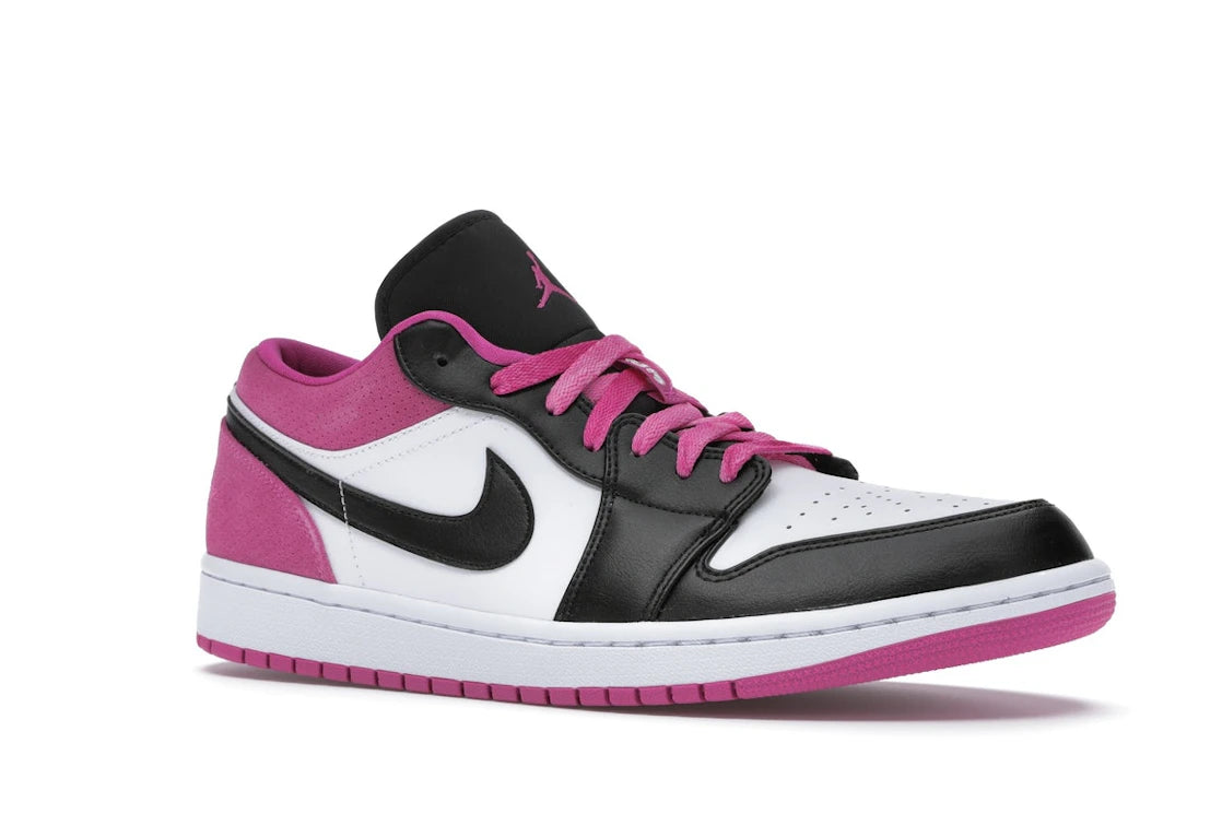 Jordan 1 Low Black Active Fuchsia - vue secondaire A