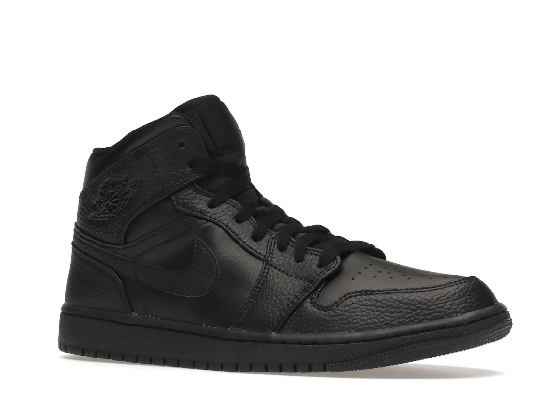 Jordan 1 Mid Triple Black - vue secondaire A