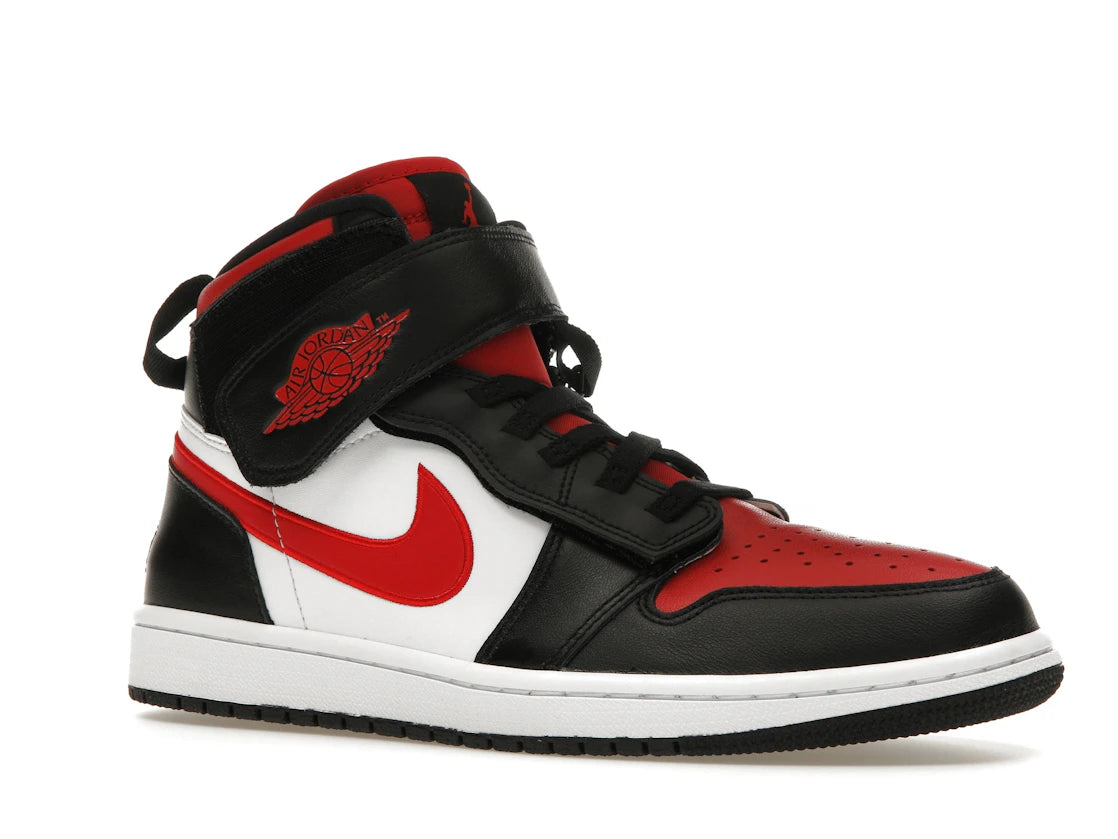 Jordan 1 High FlyEase Black White Fire Red - vue secondaire A