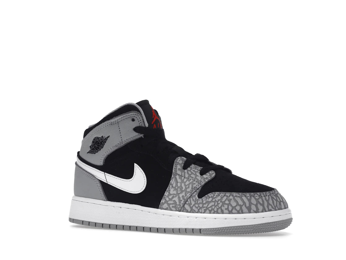 Jordan 1 Mid SE Elephant Print (GS) - vue secondaire A