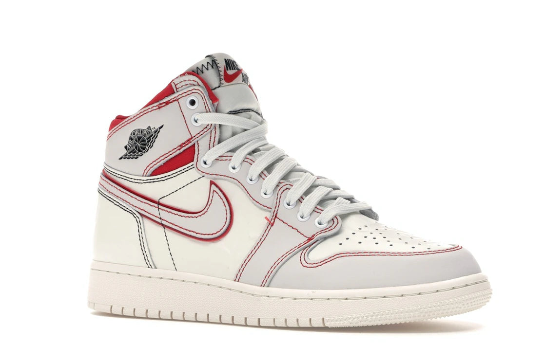 Jordan 1 Retro High Phantom Gym Red (GS) - vue secondaire A