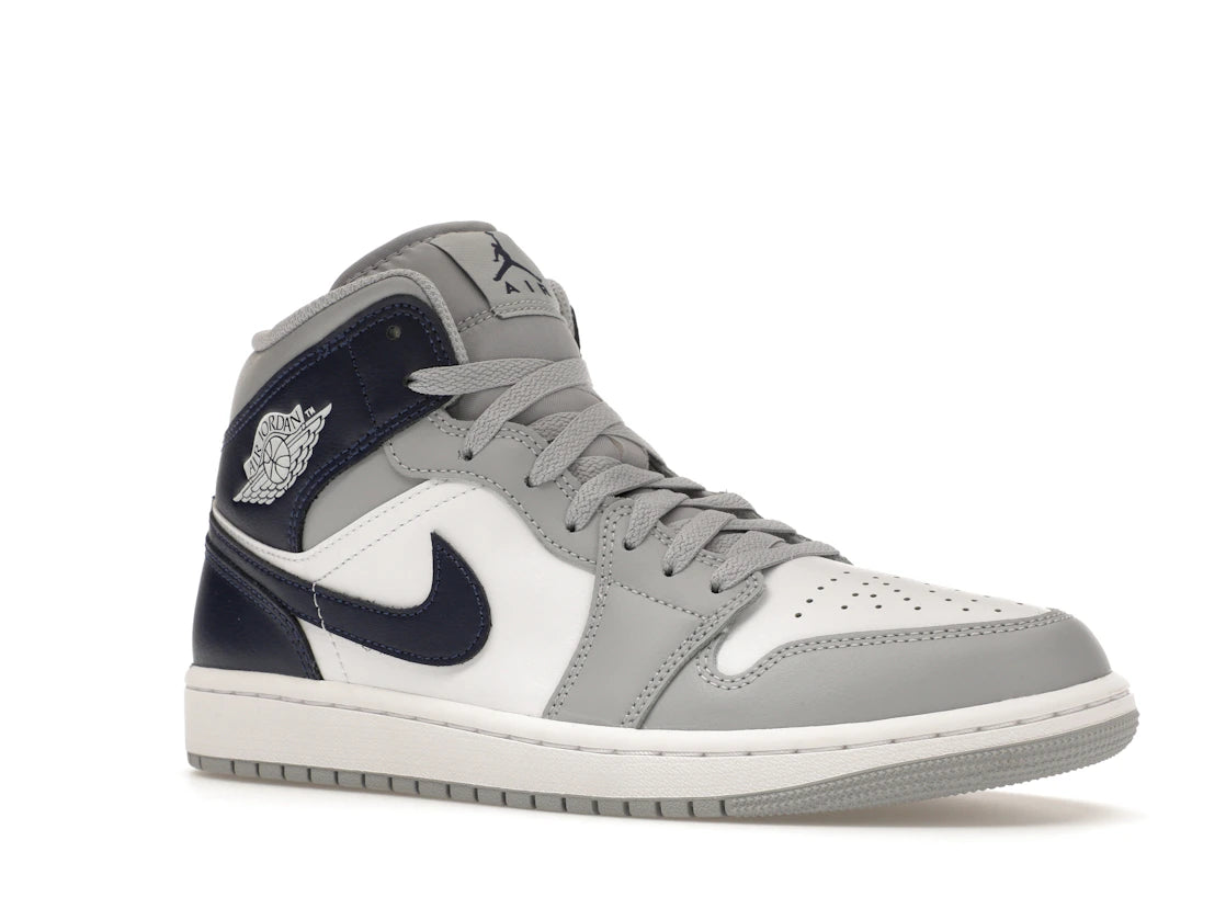 Jordan 1 Mid Wolf Grey Midnight Navy - vue secondaire A