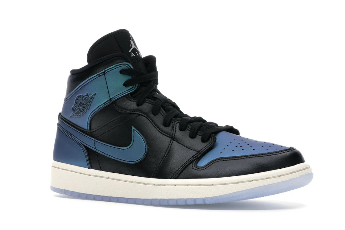 Jordan 1 Mid Iridescent Black (Women's) - vue secondaire A