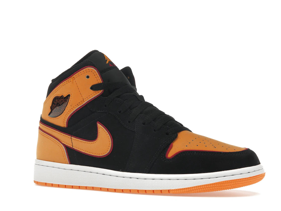 Jordan 1 Mid Fat Tongue Black Orange - vue secondaire A