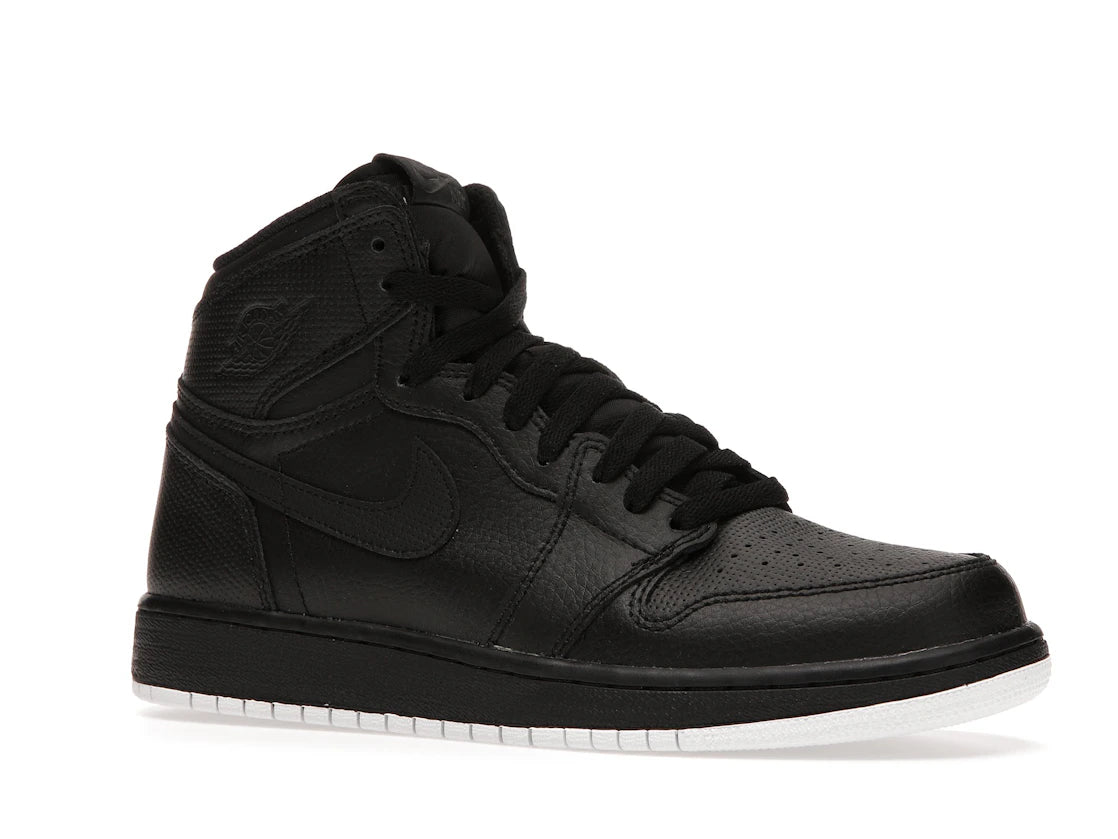 Jordan 1 Retro High Black Perforated (GS) - vue secondaire A