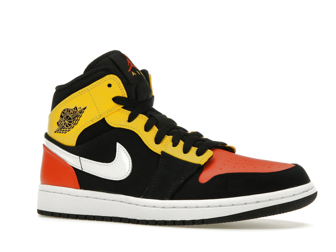 Jordan 1 Mid Black Amarillo Orange - vue secondaire A
