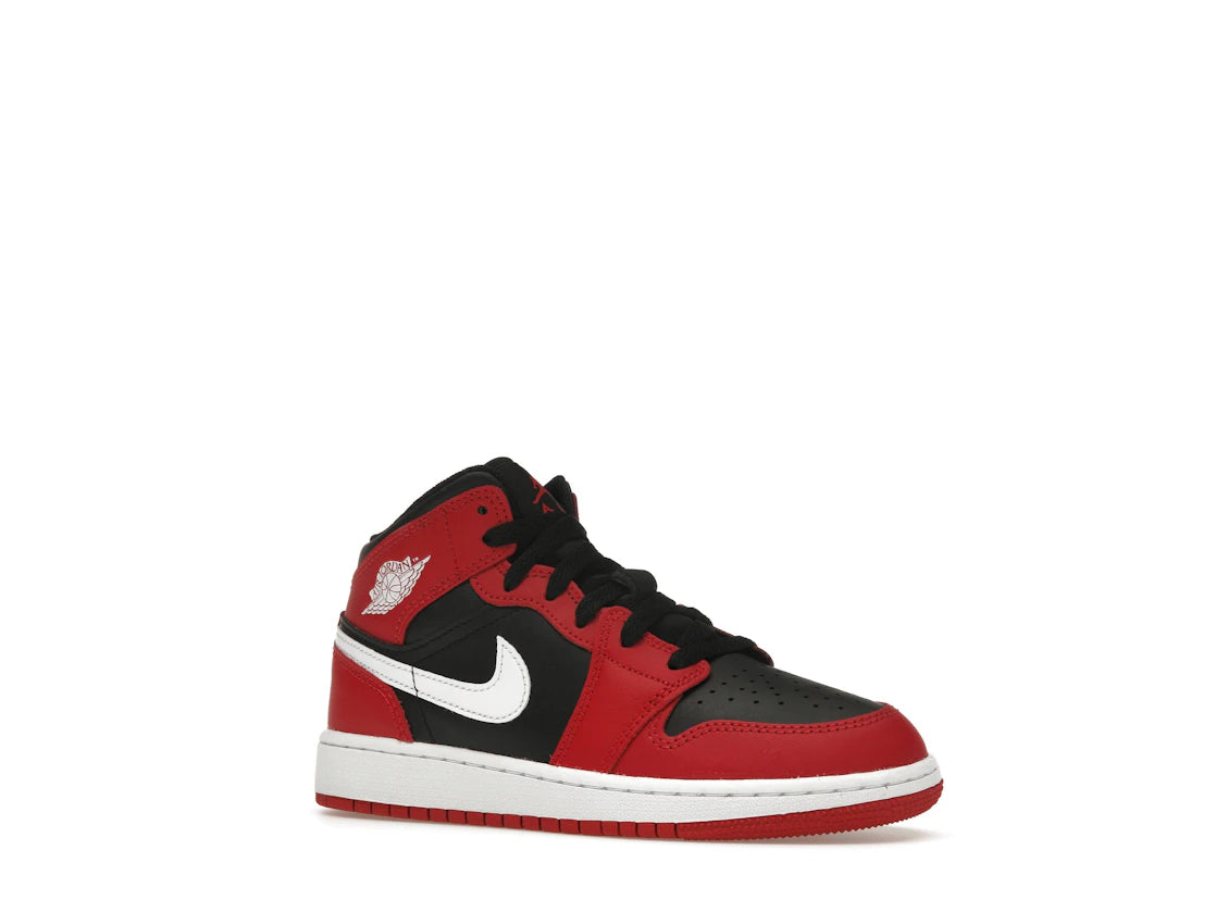 Jordan 1 Mid Gym Red Black White (GS) - vue secondaire A