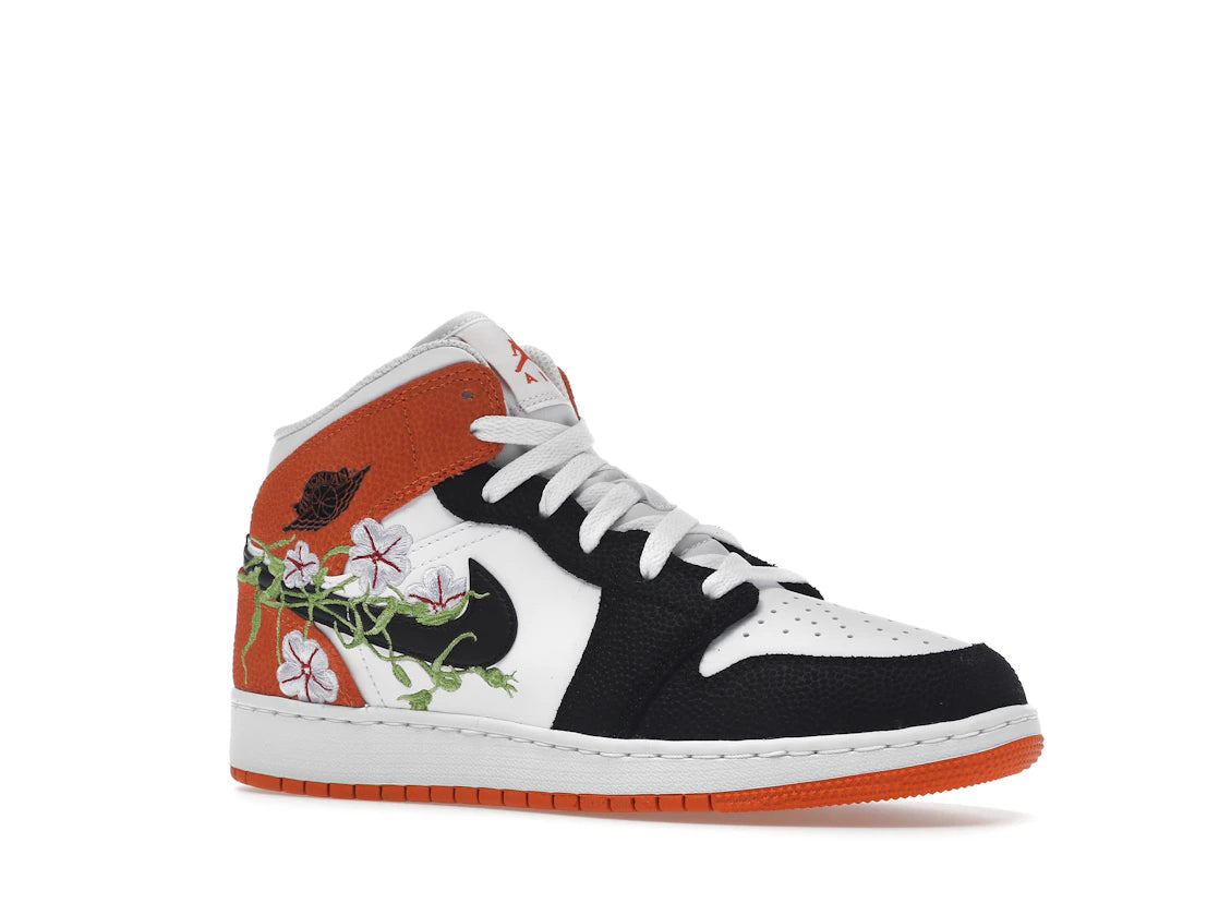 Jordan 1 Mid SE Basketball Blossom (GS) - vue secondaire A