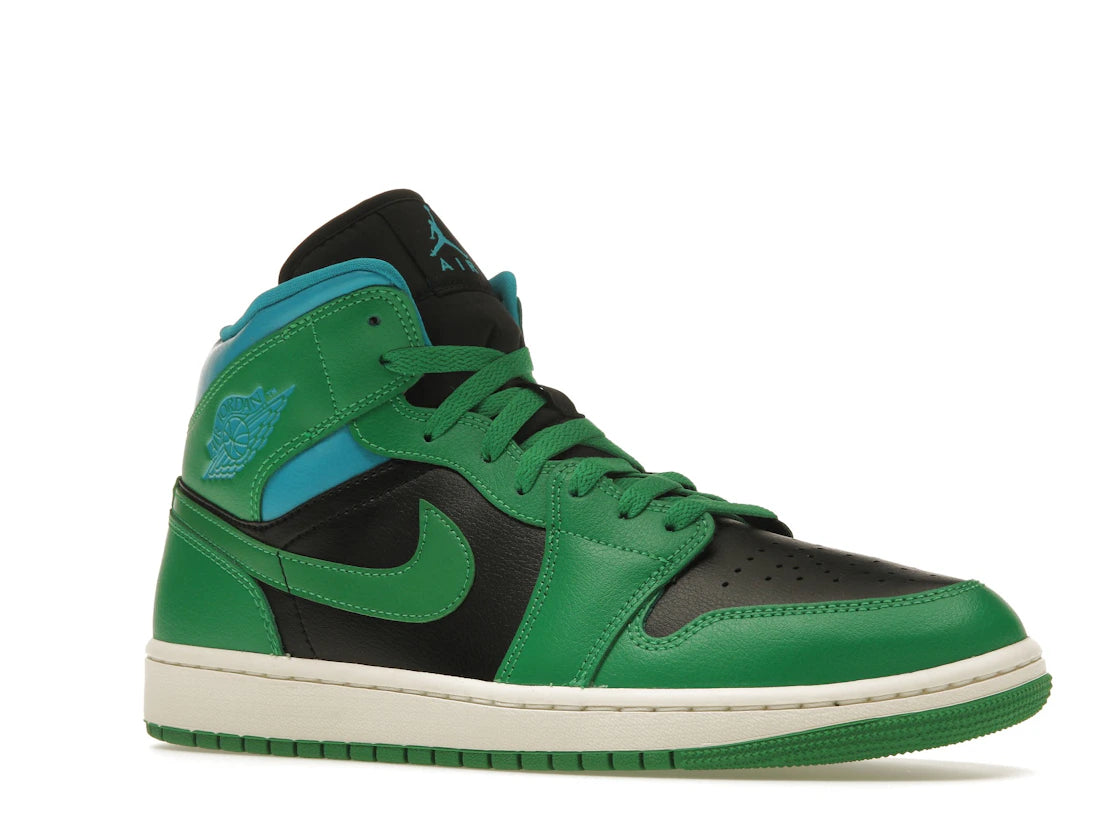 Jordan 1 Mid Lucky Green Aquatone (Women's) - vue secondaire A
