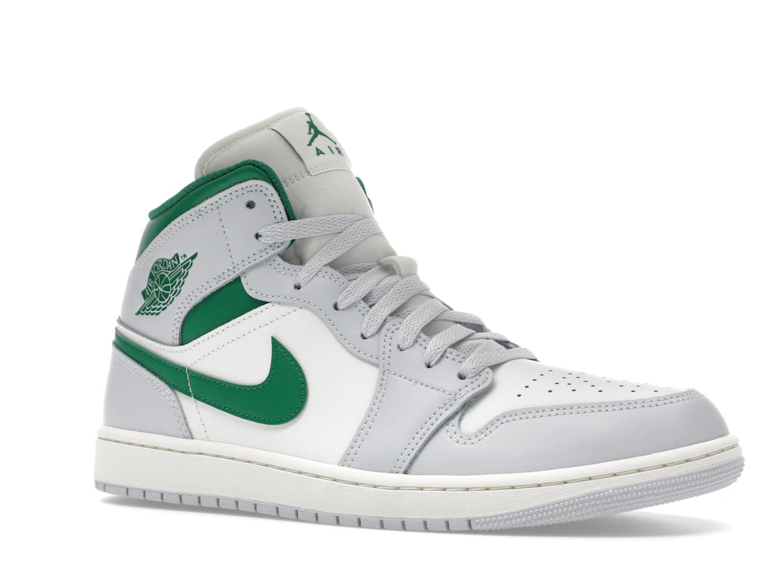 Jordan 1 Mid White Pure Platinum Pine Green - vue secondaire A