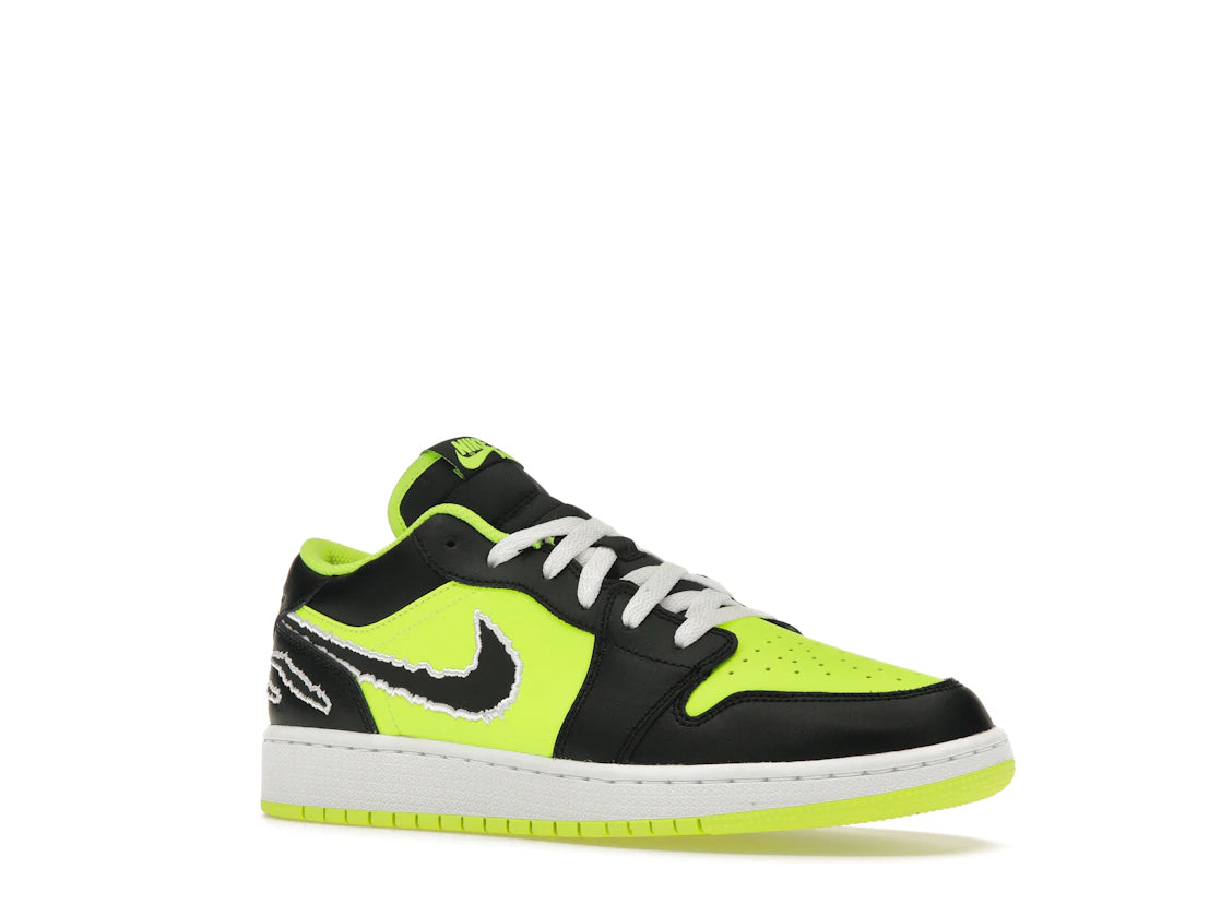 Jordan 1 Low SE Black Cat Volt (GS) - vue secondaire A