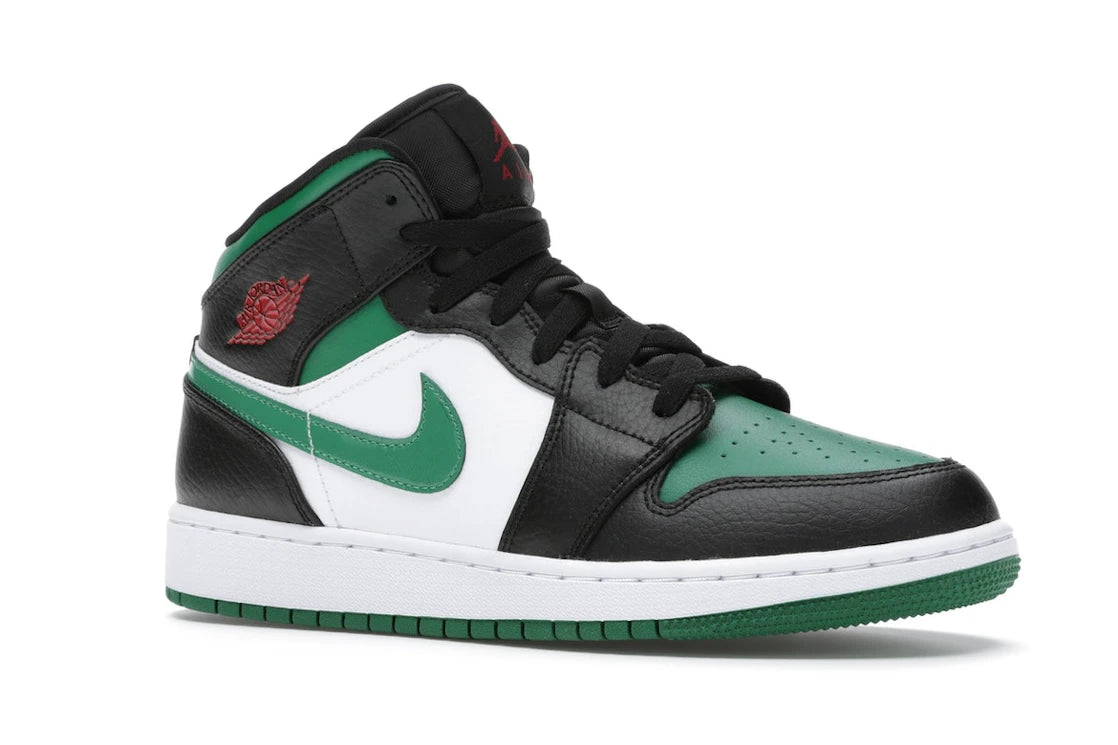 Jordan 1 Mid Green Toe (GS) - vue secondaire A