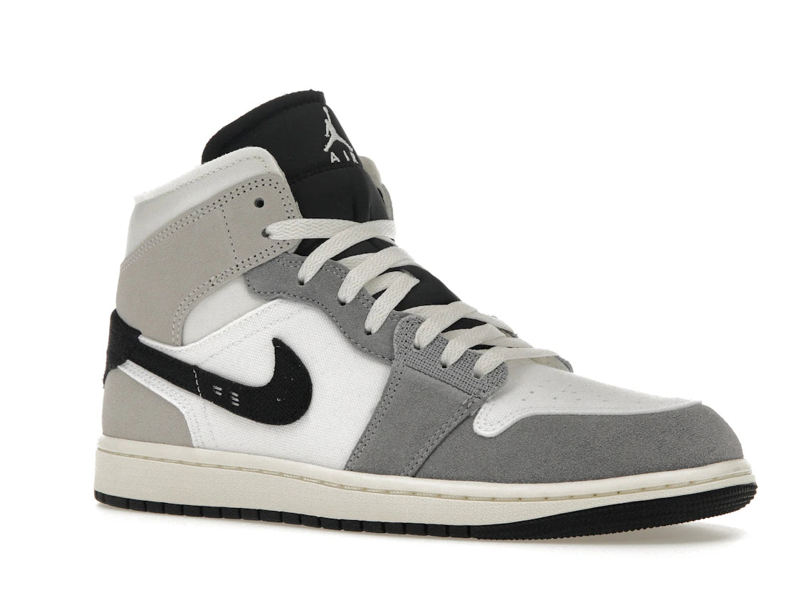 Jordan 1 Mid SE Craft White Cement Grey Black - vue secondaire A