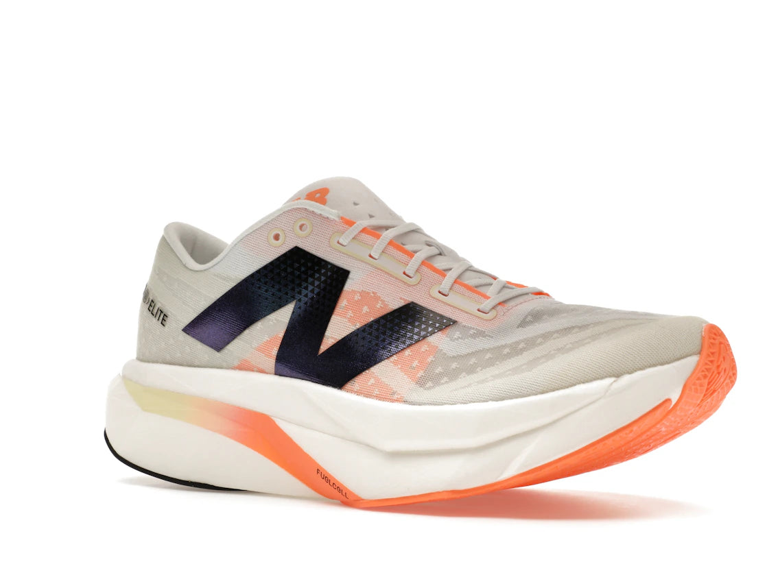 New Balance FuelCell SuperComp Elite v4 White Angora Hot Mango