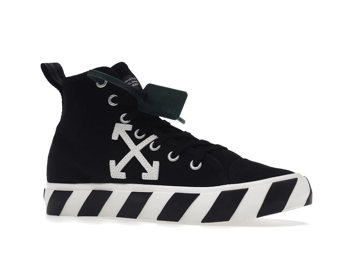 OFF-WHITE Vulc Mid Canvas Schwarz Weiß - vue secondaire A
