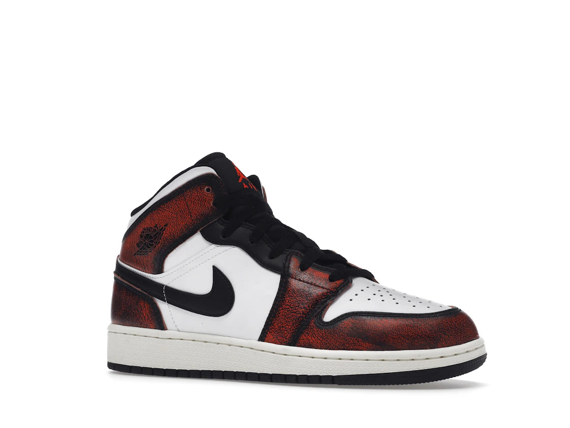 Jordan 1 Mid Wear-Away Chicago (GS) - vue secondaire A