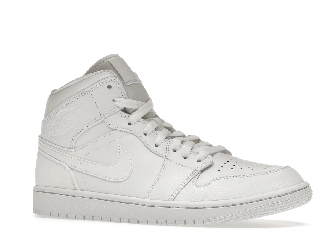 Jordan 1 Mid Triple White 2.0 (2020) - vue secondaire A