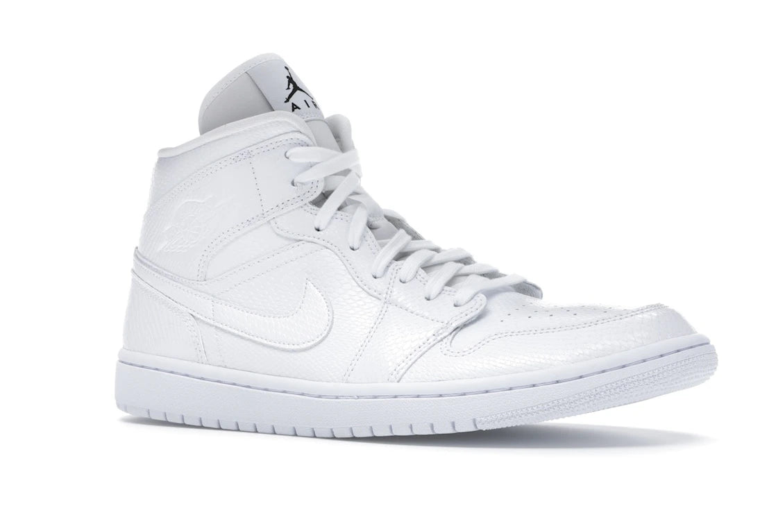 Jordan 1 Mid White Snakeskin (Women's) - vue secondaire A