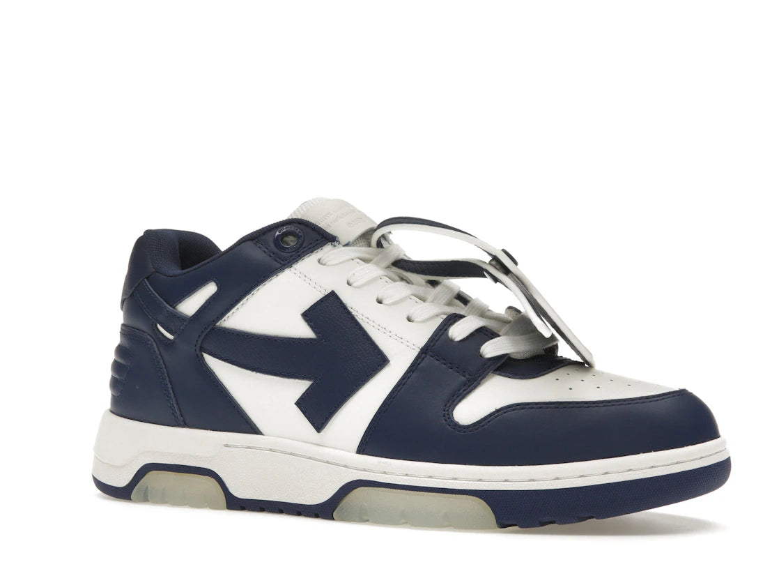 OFF-WHITE Out Of Office OOO Low Tops White Royal Blue - vue secondaire A