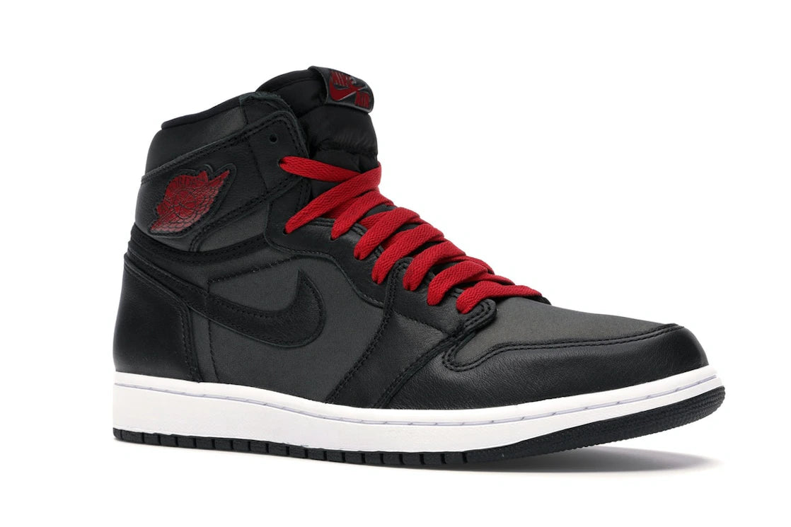 Jordan 1 Retro High Black Satin Gym Red - vue secondaire A