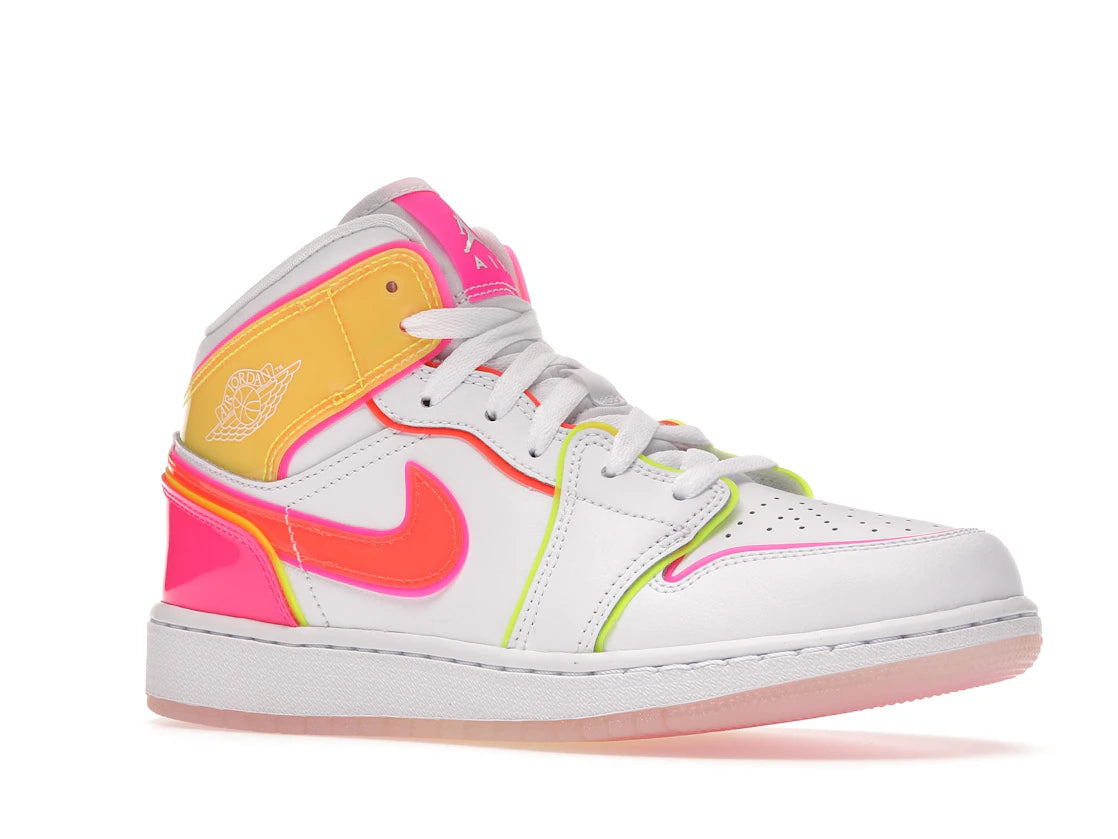 Jordan 1 Mid Edge Glow (GS) - vue secondaire A