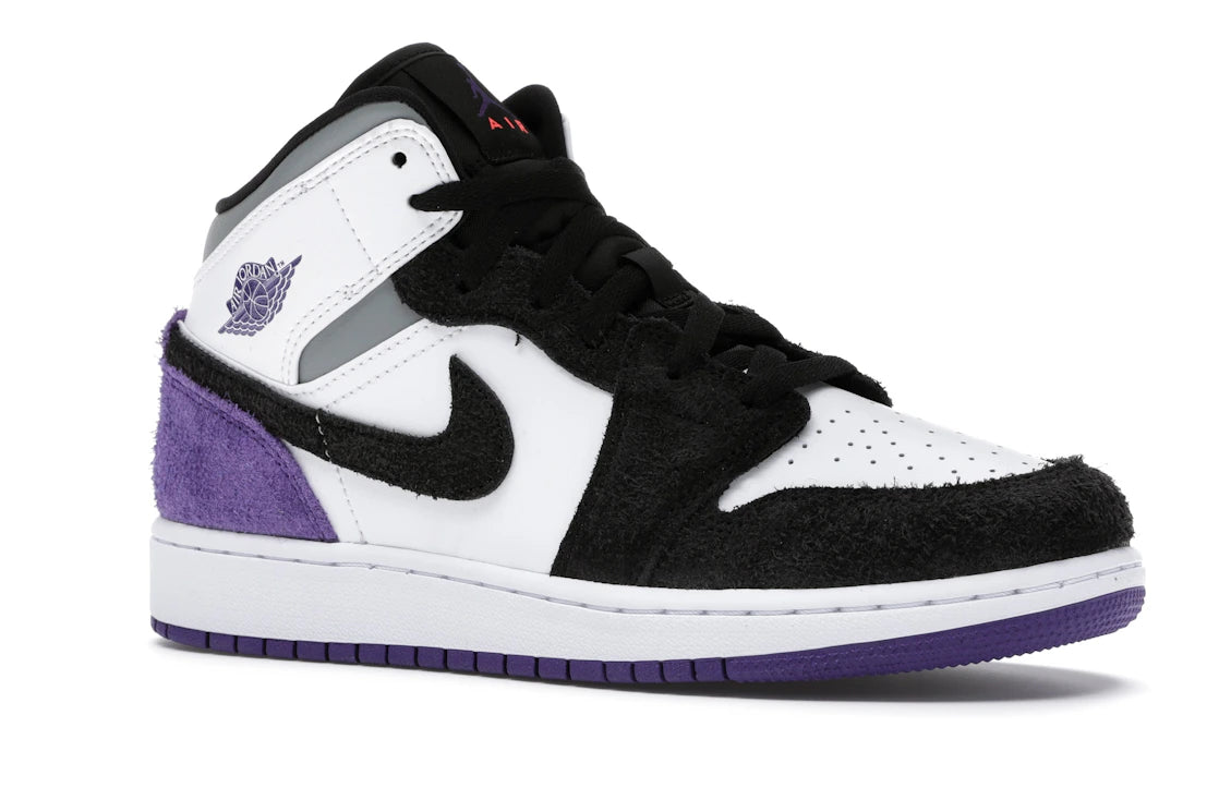 Jordan 1 Mid SE Purple (GS) - vue secondaire A