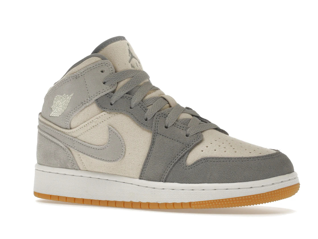 Jordan 1 Mid SE Coconut Milk Particle Grey (GS) - vue secondaire A