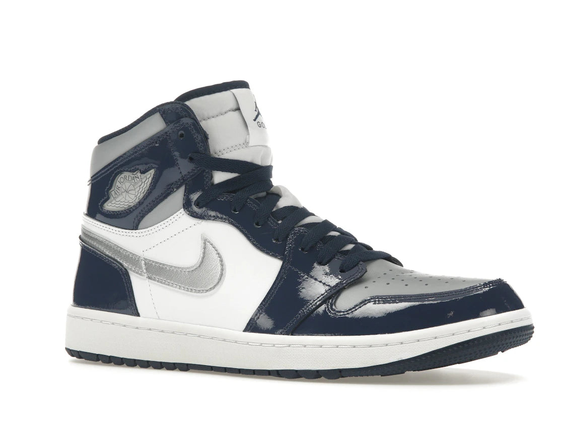 Jordan 1 Retro High Golf Patent Midnight Navy - vue secondaire A