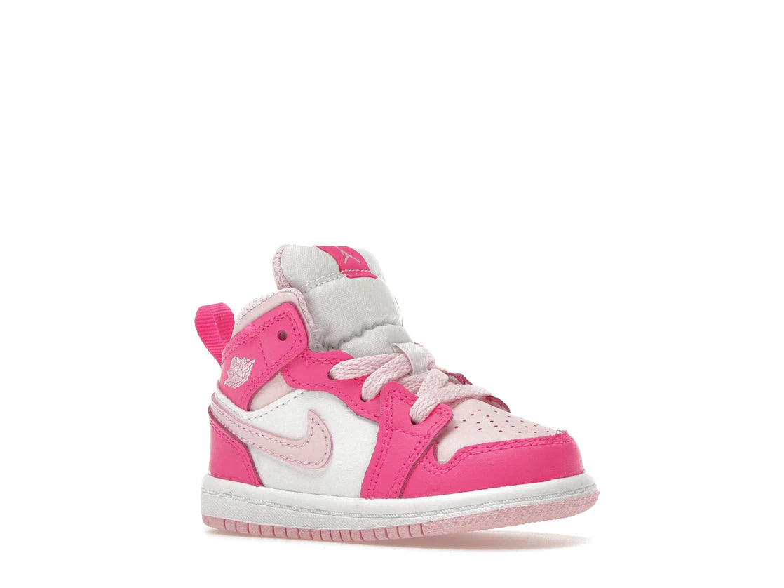 Jordan 1 Mid White Fierce Pink (TD) - vue secondaire A