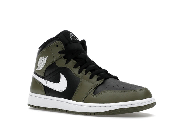 Jordan 1 Mid Black White Olive