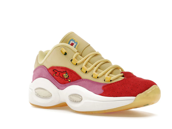 Reebok Question Low BBC Ice Cream Running Dog Yellow Red