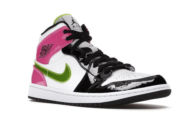 Jordan 1 Mid White Black Cyber Pink