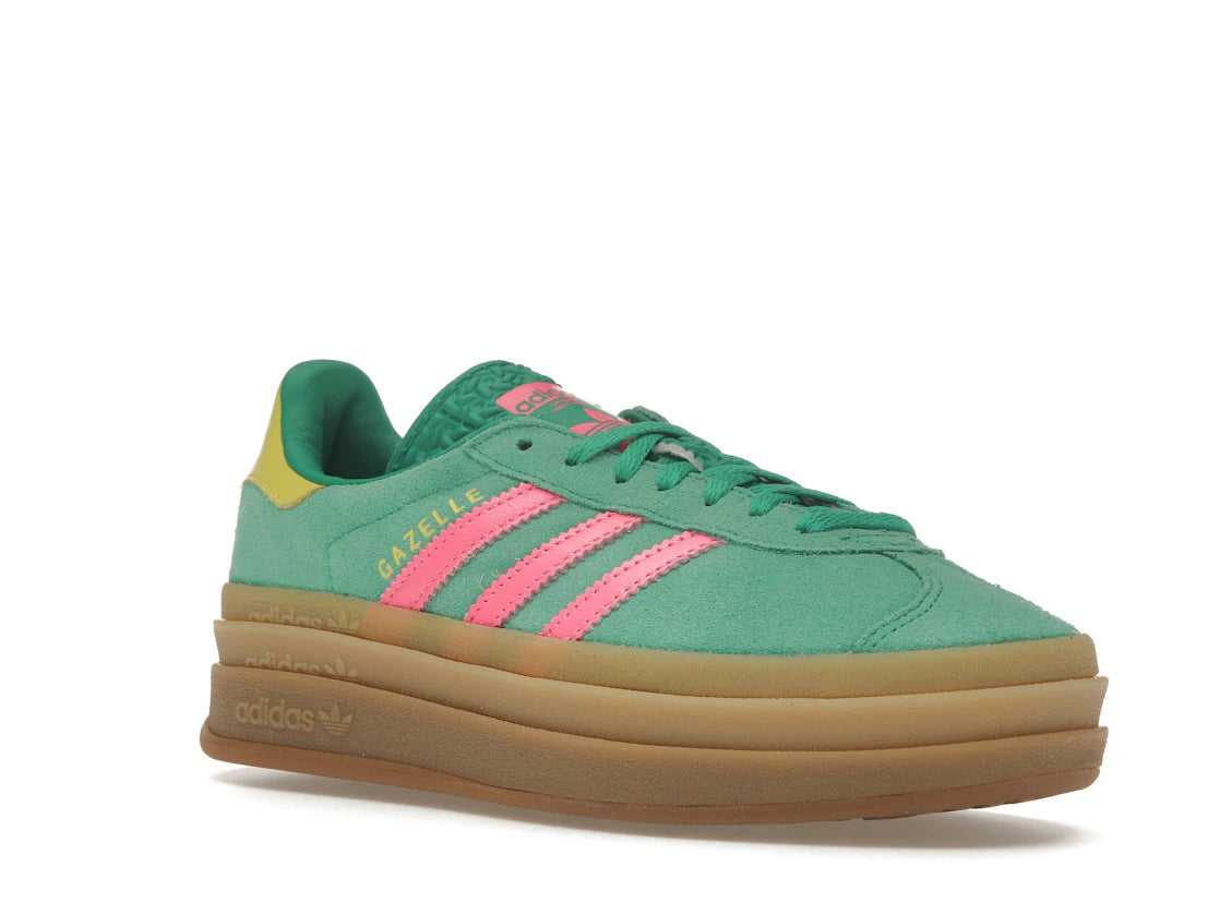 adidas Gazelle Bold Court Grün Lucid Pink (Damen)