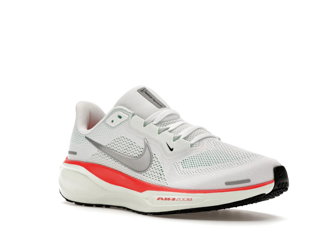 Nike Air Zoom Pegasus 41 White Barely Green Bright Crimson Metallic Silver